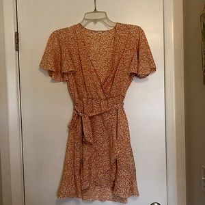 Peach Floral Mini Dress